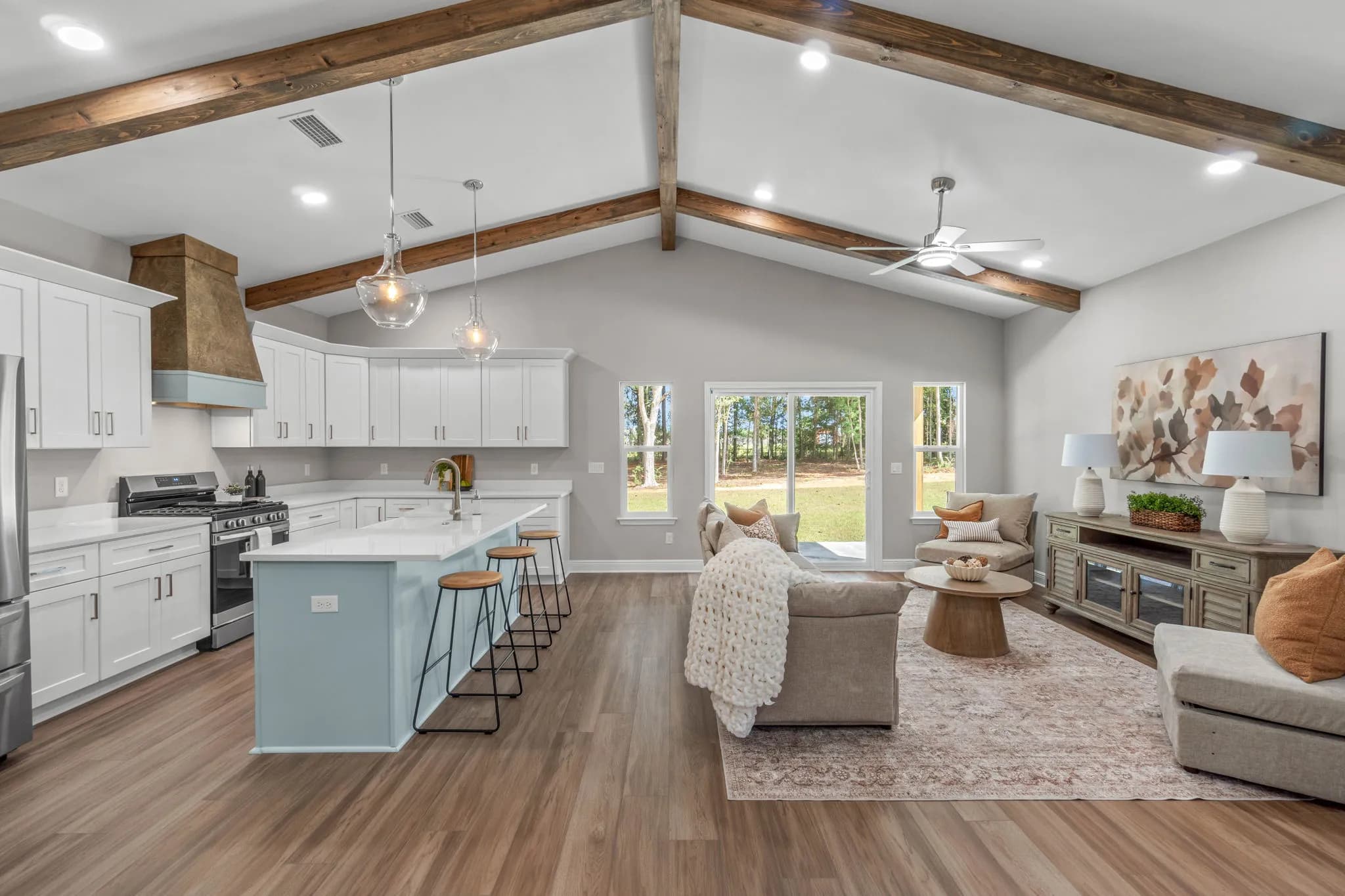 Berkleigh model home living space by FD Builds